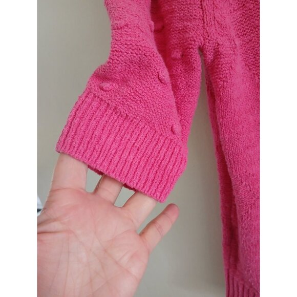 J. Crew Womens S Pink Textured Bobble Knit Sweater Top Preppy Chic Whimsical - Picture 5 of 7